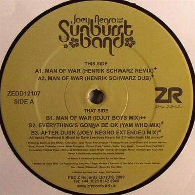 JOEY NEGRO AND THE SUNBURST BAND - Man Of War / Everything's Gonna Be OK / After Dusk