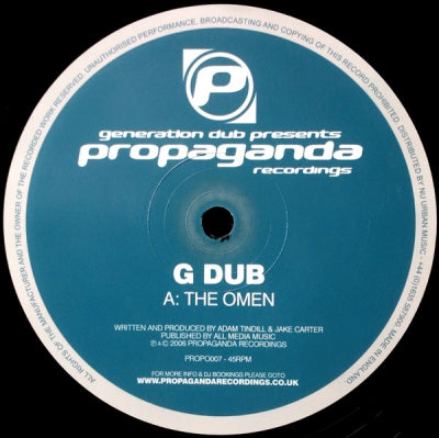 GENERATION DUB / THE TAXMAN - The Omen / Dub Inspector