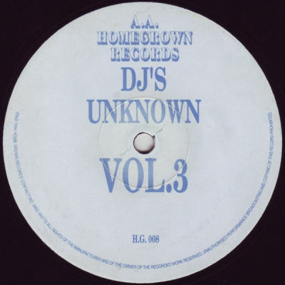 DJ'S UNKNOWN - Volume 3