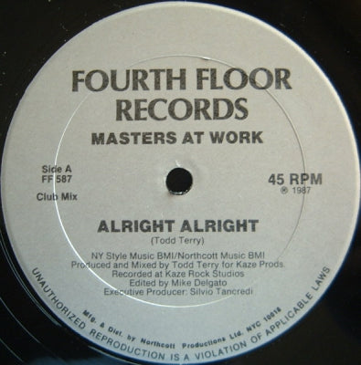 MASTERS AT WORK (TODD TERRY) - Alright Alright