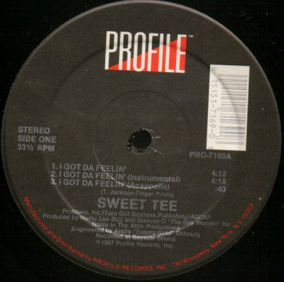 SWEET TEE - I Got Da Feelin' / It's Like That Y'all
