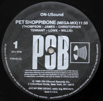 PET SHOP BOYS - Pet Shoppibone (Mega-Mix) / Device (Remix/Megamix)