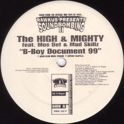 THE HIGH & MIGHTY FEAT. MOS DEF & MAD SKILLZ / REFLECTION ETERNAL - B-Boy Document '99 / Chaos Ft Bahamadia
