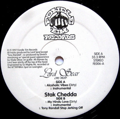 LORD SEAR / STAK CHEDDA - Alcoholic Vibes / My Hindu Love