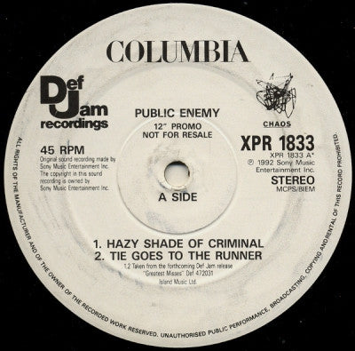 PUBLIC ENEMY - Hazy Shade Of Criminal