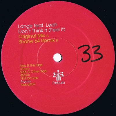 LANGE FEAT. LEAH - Don't Think It (Feel It)