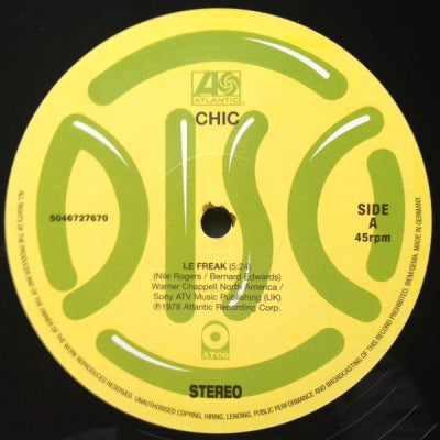 CHIC - Le Freak / My Forbidden Lover