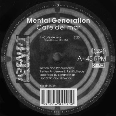 MENTAL GENERATION - Cafe Del Mar