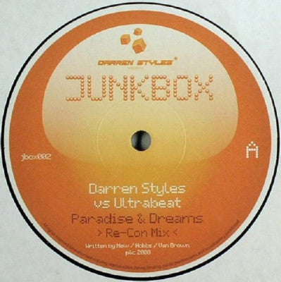 DARREN STYLES VS ULTRABEAT - Paradise & Dreams (Re-Con Mix) / Sure Feels Good (Styles & Re-Con Mix)