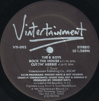 THE B BOYS - Rock The House / Cuttin' Herbie