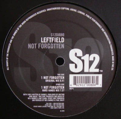 LEFTFIELD - Not Forgotten