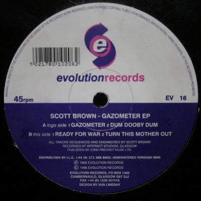 SCOTT BROWN - Gazometer EP