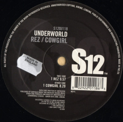 UNDERWORLD - Rez / Cowgirl