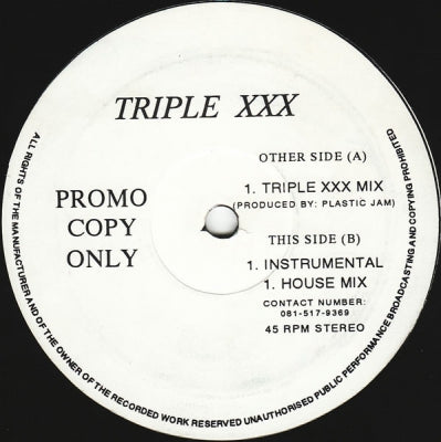 BUG KANN & THE PLASTIC JAM - Triple XXX