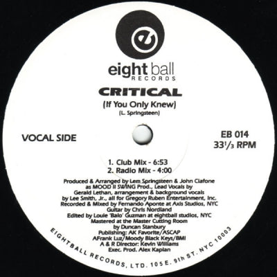 WALL OF SOUND FEATURING GERALD LETHAN - Critical (If You Only Knew)