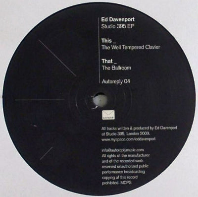 ED DAVENPORT - Studio 395