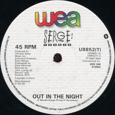 SERGE! PONSAR - Out In The Night