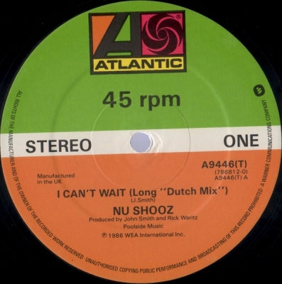 NU SHOOZ - I Can't Wait