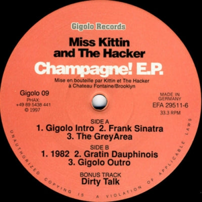 MISS KITTIN & THE HACKER - Champagne! E.P.