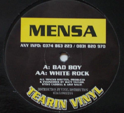 MENSA - Bad Boy / White Rock
