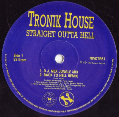 TRONIK HOUSE - Straight Outta Hell (D.J. Nex Jungle Mix)