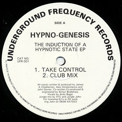 HYPNO-GENESIS - The Induction Of A Hypnotic State EP