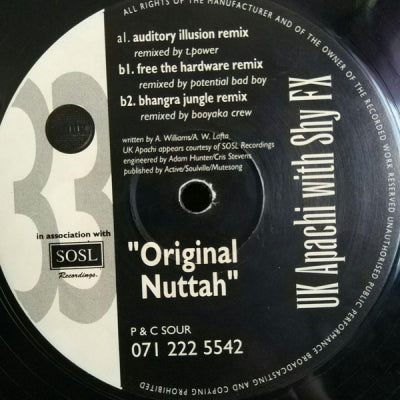 UK APACHI & SHY FX - Original Nuttah (Remixes)