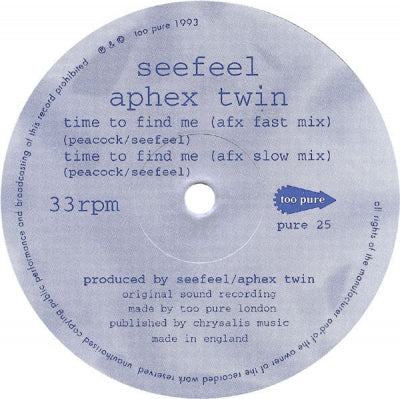 SEEFEEL vs APHEX TWIN - Time To Find Me / Plainsong