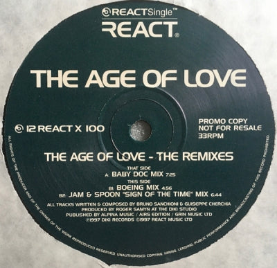THE AGE OF LOVE - The Age Of Love (The Remixes)