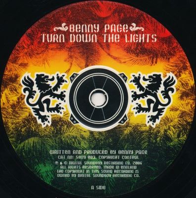 BENNY PAGE / VISIONARY FEATURING PETER RANKING - Turn Down The Lights / Soundboy Burial