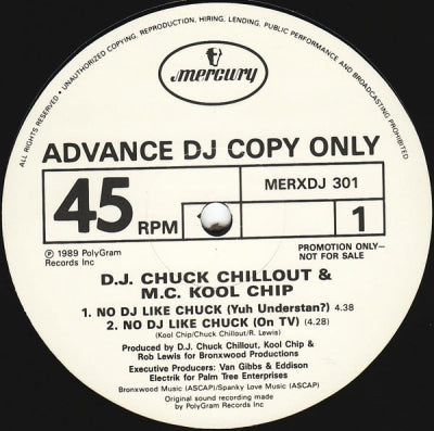 D.J CHUCK CHILLOUT & KOOL CHIP - No DJ Like Chuck / I'm Large
