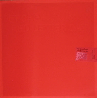 PET SHOP BOYS - A Red Letter Day