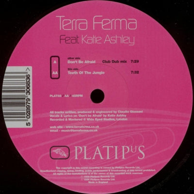 TERRA FERMA FEAT. KATIE ASHLEY - Don't Be Afraid / Teeth Of The Jungle