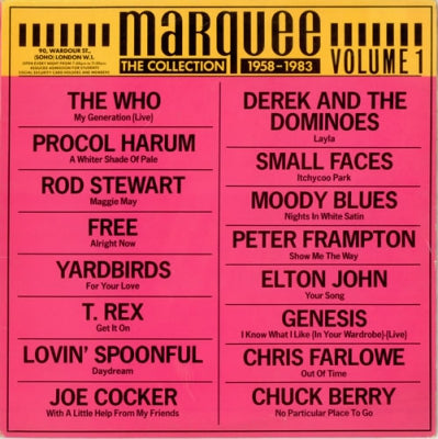 VARIOUS - The Marquee Collection Volume 1 - 1958-1983