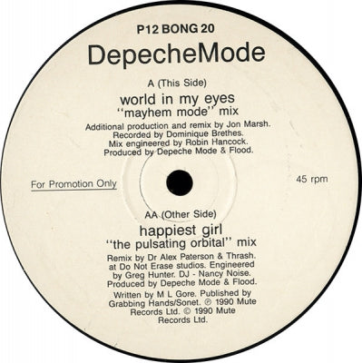 DEPECHE MODE - World In My Eyes / Happiest Girl