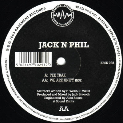 JACK N PHIL - Tek Trak / We Are Unity