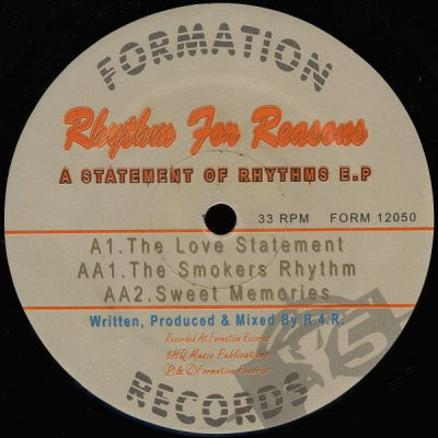 RHYTHM FOR REASONS - A Statement Of Rhythms E.P.