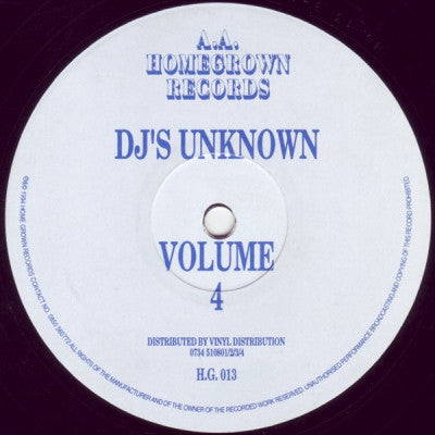 DJ'S UNKNOWN - Volume 4