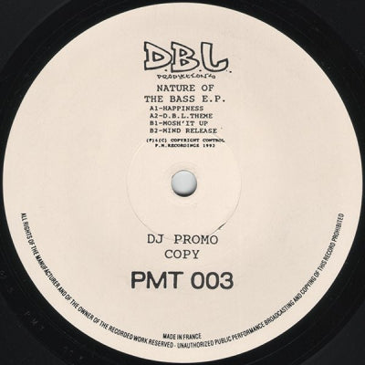 D.B.L. PRODUCTIONS - Nature Of The Bass E.P.