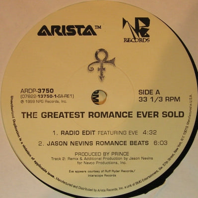 PRINCE - The Greatest Romance Ever Sold