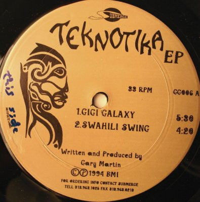 GARY MARTIN - Teknotika EP