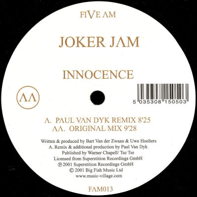 JOKER JAM - Innocence (Paul Van Dyk Remix)
