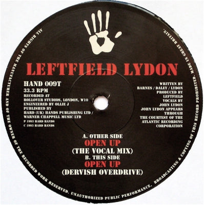 LEFTFIELD w/ JOHN LYDON - Open Up