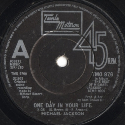MICHAEL JACKSON - One Day In Your Life / Take Me Back