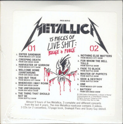 METALLICA - 15 Pieces Of Live Shit: Binge And Purge