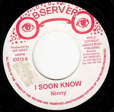 NINNY - I Soon Know / I Soon Dub