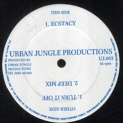 URBAN JUNGLE PRODUCTIONS - Ecstasy