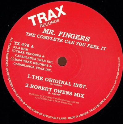 MR. FINGERS - The Complete Can You Feel It