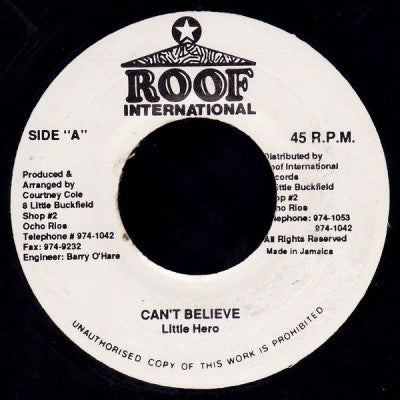 LITTLE HERO - Can't Believe / Version.