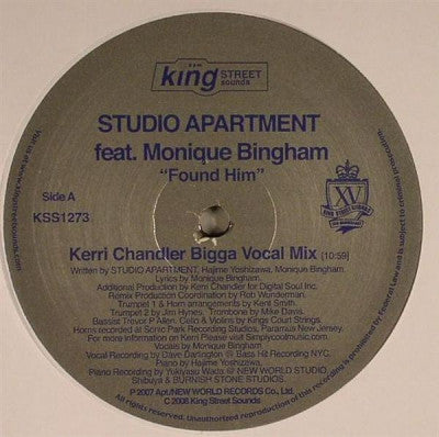STUDIO APARTMENT FEAT MONIQUE BINGHAM  - Found Him